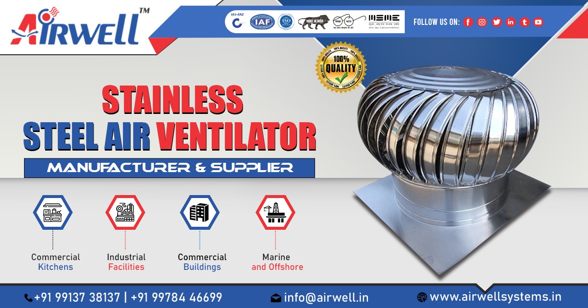 SS Air Ventilator System Manufacturer In Ahmedabad