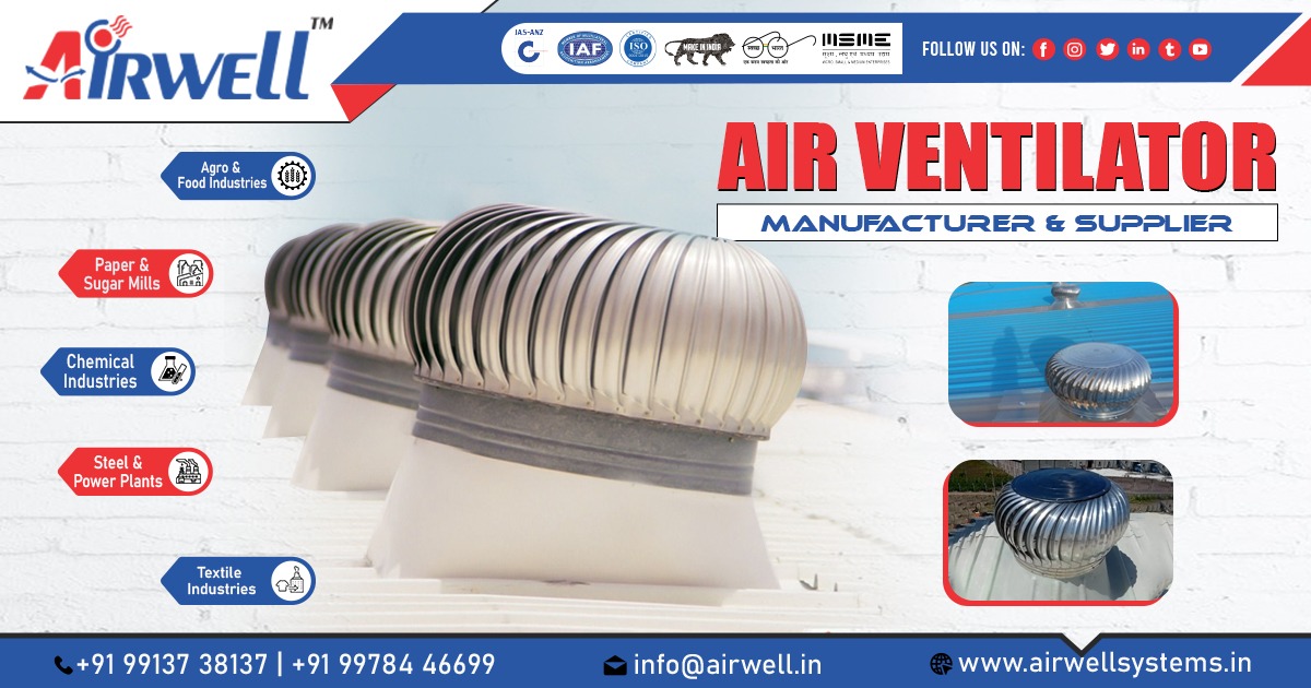 Manufacturer of SS Air Ventilator System In Ahmedabad