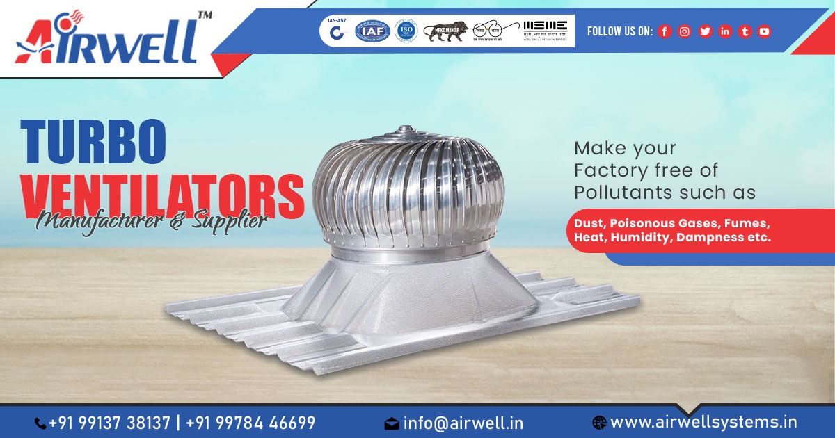 Top Manufacturer of Turbo Ventilator in Ahmedabad