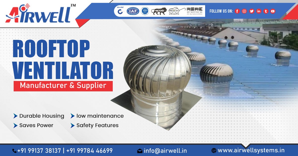 Rooftop Ventilator Manufacturer and Supplier in Kutch