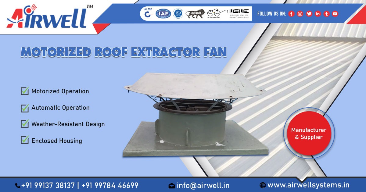 Supplier of Motorized Roof Extractor Fan in Kutch