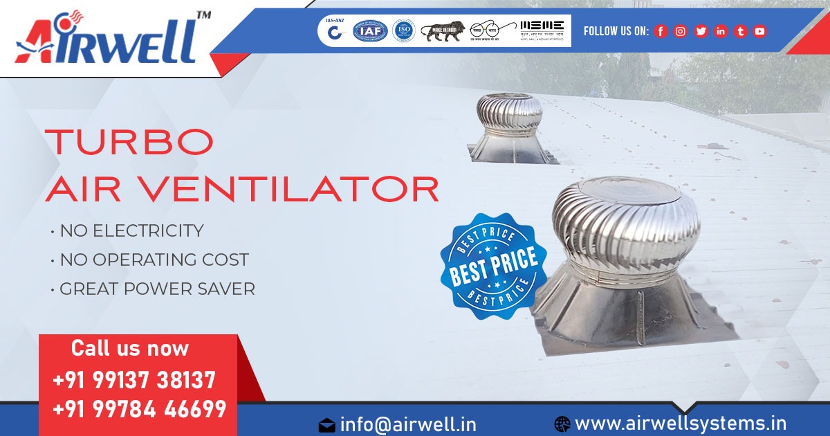 Manufacturer of Turbo Air Ventilator in Ahmedabad