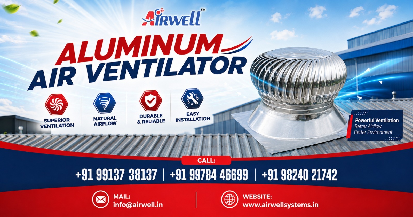 Aluminum Air Ventilator in Telangana